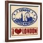 London Stamps-radubalint-Framed Art Print