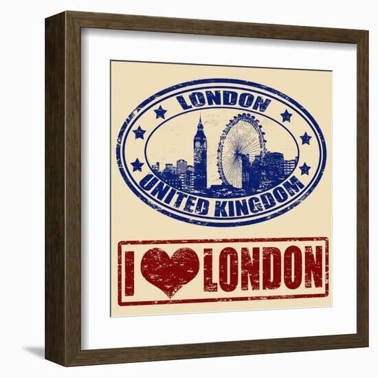 London Stamps-radubalint-Framed Art Print