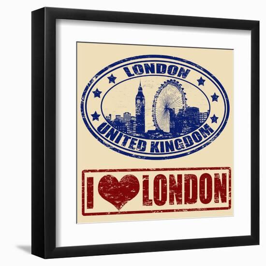 London Stamps-radubalint-Framed Art Print