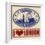 London Stamps-radubalint-Framed Art Print