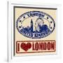 London Stamps-radubalint-Framed Art Print