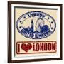 London Stamps-radubalint-Framed Art Print