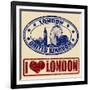 London Stamps-radubalint-Framed Art Print