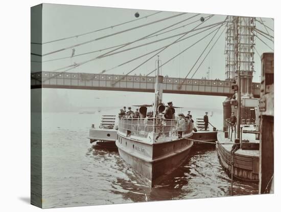 London Steamboat Service, River Thames, London, 1907-null-Stretched Canvas