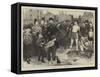 London Street Acrobats-Charles Green-Framed Stretched Canvas