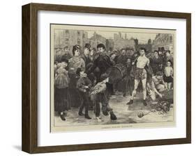 London Street Acrobats-Charles Green-Framed Giclee Print