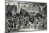 London Street Fight, early 19th century-George Cruikshank-Mounted Giclee Print