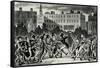 London Street Fight, early 19th century-George Cruikshank-Framed Stretched Canvas