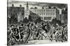 London Street Fight, early 19th century-George Cruikshank-Stretched Canvas