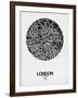 London Street Map Black on White-NaxArt-Framed Art Print