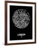 London Street Map Black-NaxArt-Framed Art Print