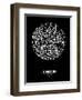 London Street Map Black-NaxArt-Framed Art Print