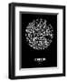 London Street Map Black-NaxArt-Framed Art Print