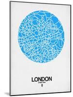 London Street Map Blue-NaxArt-Mounted Art Print