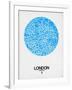 London Street Map Blue-null-Framed Art Print