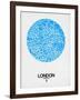 London Street Map Blue-null-Framed Art Print