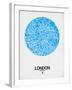 London Street Map Blue-null-Framed Art Print