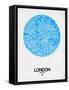 London Street Map Blue-null-Framed Stretched Canvas