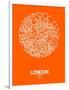 London Street Map Orange-NaxArt-Framed Art Print