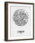 London Street Map White-NaxArt-Framed Art Print