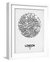 London Street Map White-NaxArt-Framed Art Print