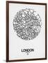 London Street Map White-NaxArt-Framed Art Print