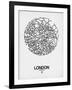 London Street Map White-NaxArt-Framed Art Print