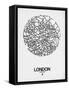 London Street Map White-NaxArt-Framed Stretched Canvas