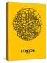 London Street Map Yellow-null-Stretched Canvas