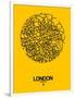 London Street Map Yellow-null-Framed Art Print