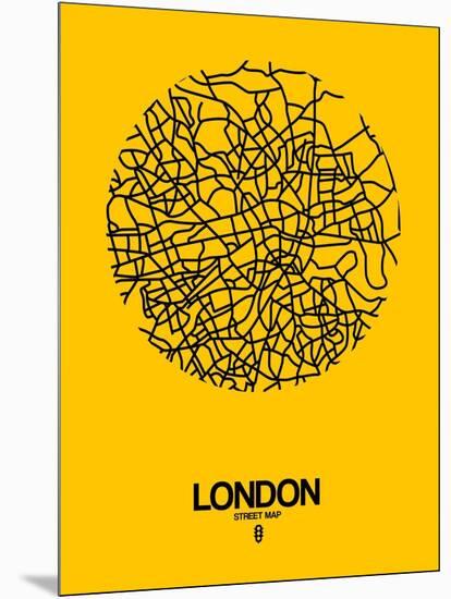 London Street Map Yellow-null-Mounted Art Print
