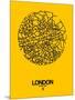 London Street Map Yellow-null-Mounted Art Print
