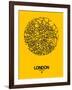 London Street Map Yellow-NaxArt-Framed Art Print