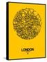 London Street Map Yellow-NaxArt-Framed Stretched Canvas