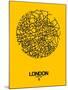 London Street Map Yellow-NaxArt-Mounted Art Print