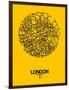 London Street Map Yellow-NaxArt-Framed Art Print