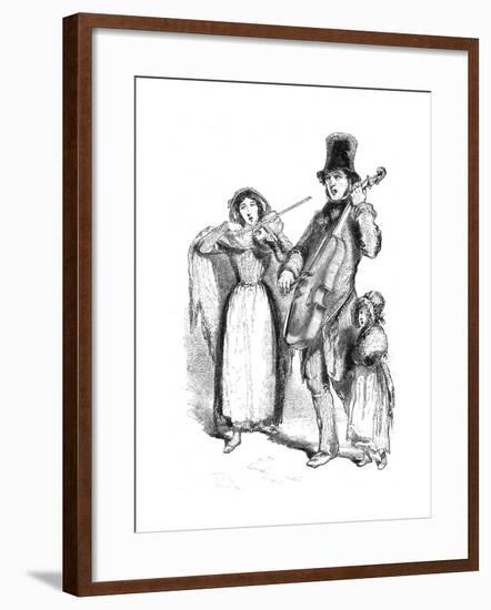 London Street Musicians, 1848-null-Framed Giclee Print