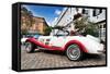 London Street with Sports Car-Felipe Rodriguez-Framed Stretched Canvas