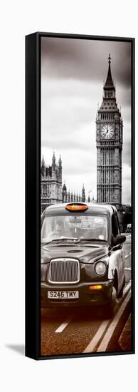 London Taxi and Big Ben - London - UK - England - United Kingdom - Europe - Door Poster-Philippe Hugonnard-Framed Stretched Canvas