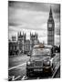 London Taxi and Big Ben - London - UK - England - United Kingdom - Europe-Philippe Hugonnard-Mounted Photographic Print