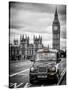 London Taxi and Big Ben - London - UK - England - United Kingdom - Europe-Philippe Hugonnard-Stretched Canvas