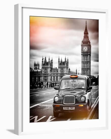 London Taxi and Big Ben - London - UK - England - United Kingdom - Europe-Philippe Hugonnard-Framed Photographic Print