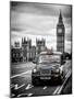 London Taxi and Big Ben - London - UK - England - United Kingdom - Europe-Philippe Hugonnard-Mounted Art Print