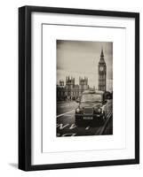 London Taxi and Big Ben - London - UK - England - United Kingdom - Europe-Philippe Hugonnard-Framed Art Print