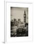 London Taxi and Big Ben - London - UK - England - United Kingdom - Europe-Philippe Hugonnard-Framed Art Print