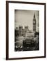 London Taxi and Big Ben - London - UK - England - United Kingdom - Europe-Philippe Hugonnard-Framed Art Print