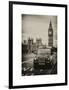 London Taxi and Big Ben - London - UK - England - United Kingdom - Europe-Philippe Hugonnard-Framed Art Print