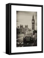 London Taxi and Big Ben - London - UK - England - United Kingdom - Europe-Philippe Hugonnard-Framed Stretched Canvas