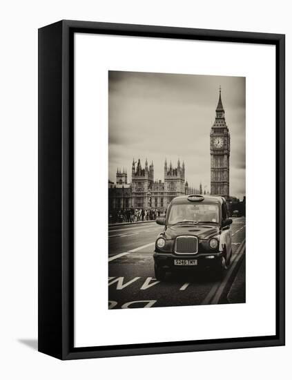 London Taxi and Big Ben - London - UK - England - United Kingdom - Europe-Philippe Hugonnard-Framed Stretched Canvas