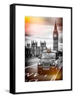 London Taxi and Big Ben - London - UK - England - United Kingdom - Europe-Philippe Hugonnard-Framed Stretched Canvas